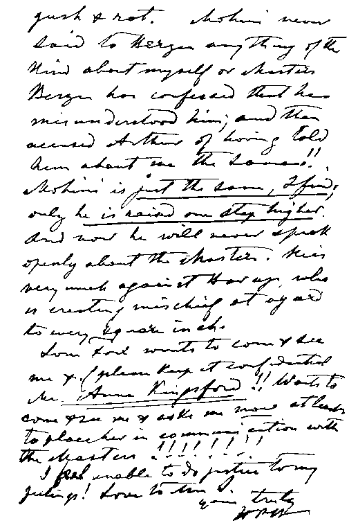 sample of Blavatsky's handwriting