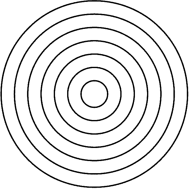 7 concentric circles